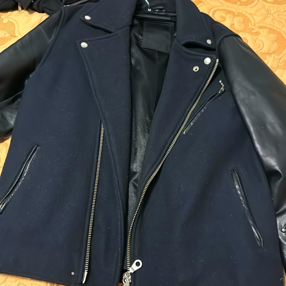 Mki leather biker jacket
